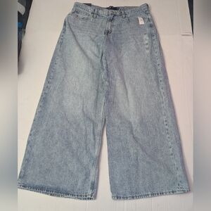 GAP Baggy Mid Rise Super Wide Leg Jeans Women's Size 12/31L Inseam 30"